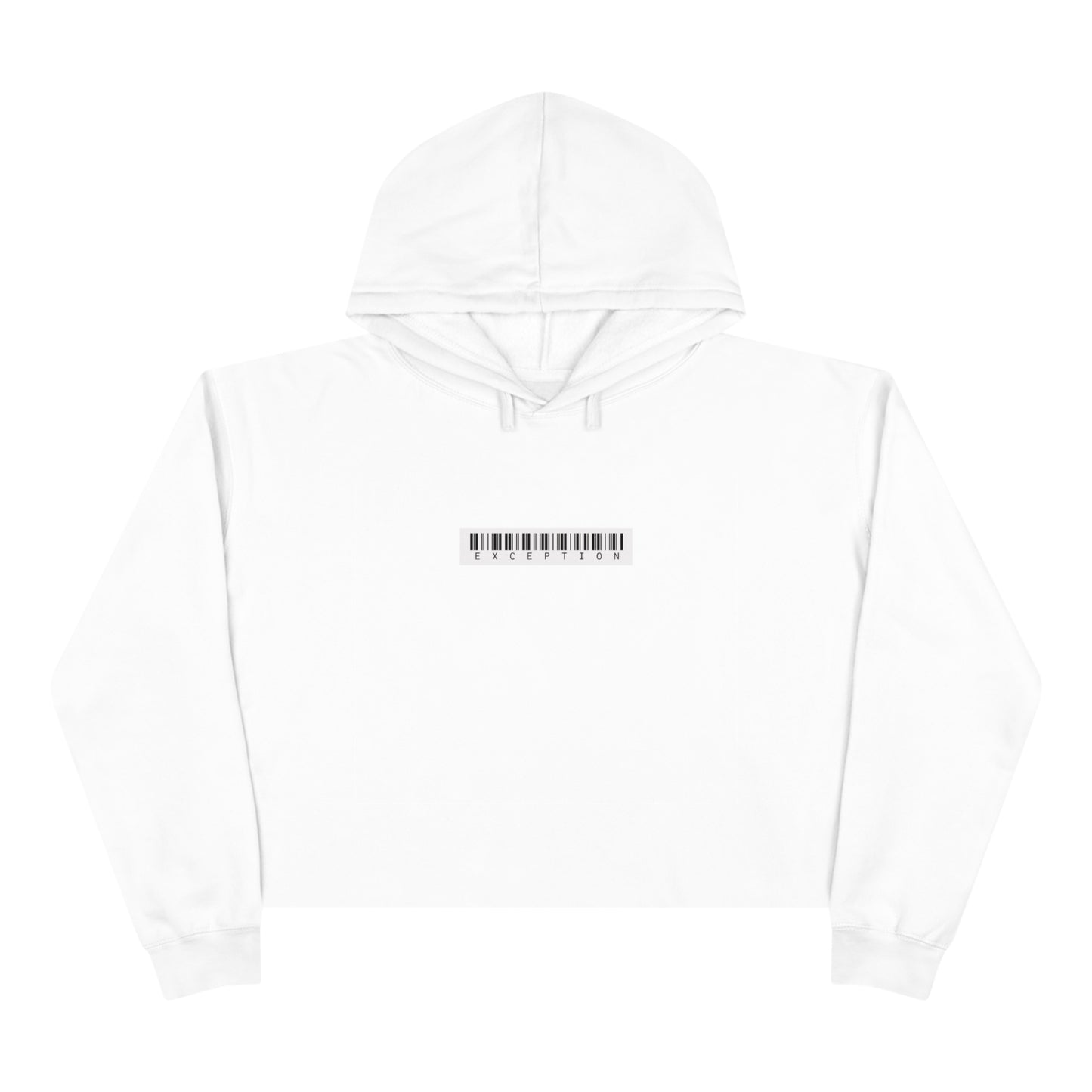 Crop White Exception Hoodie