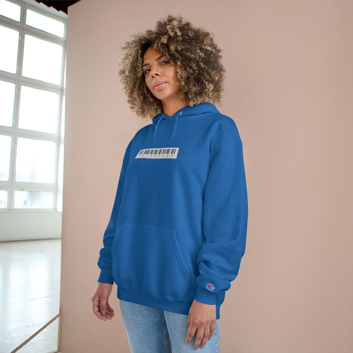 Champion Hoodie White Exception Barcode