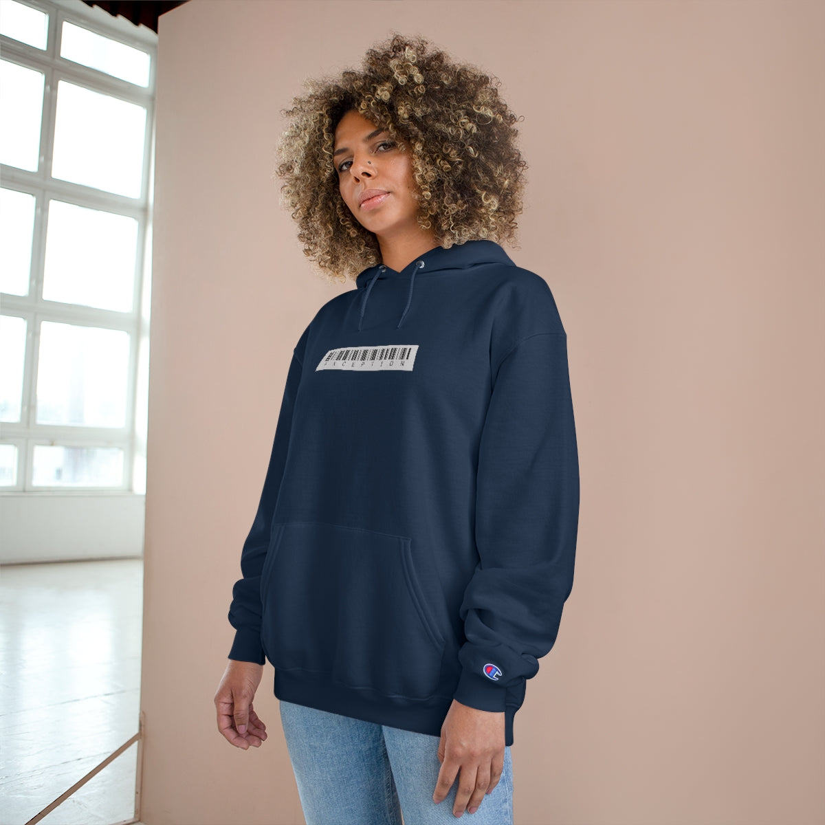 Champion Hoodie White Exception Barcode