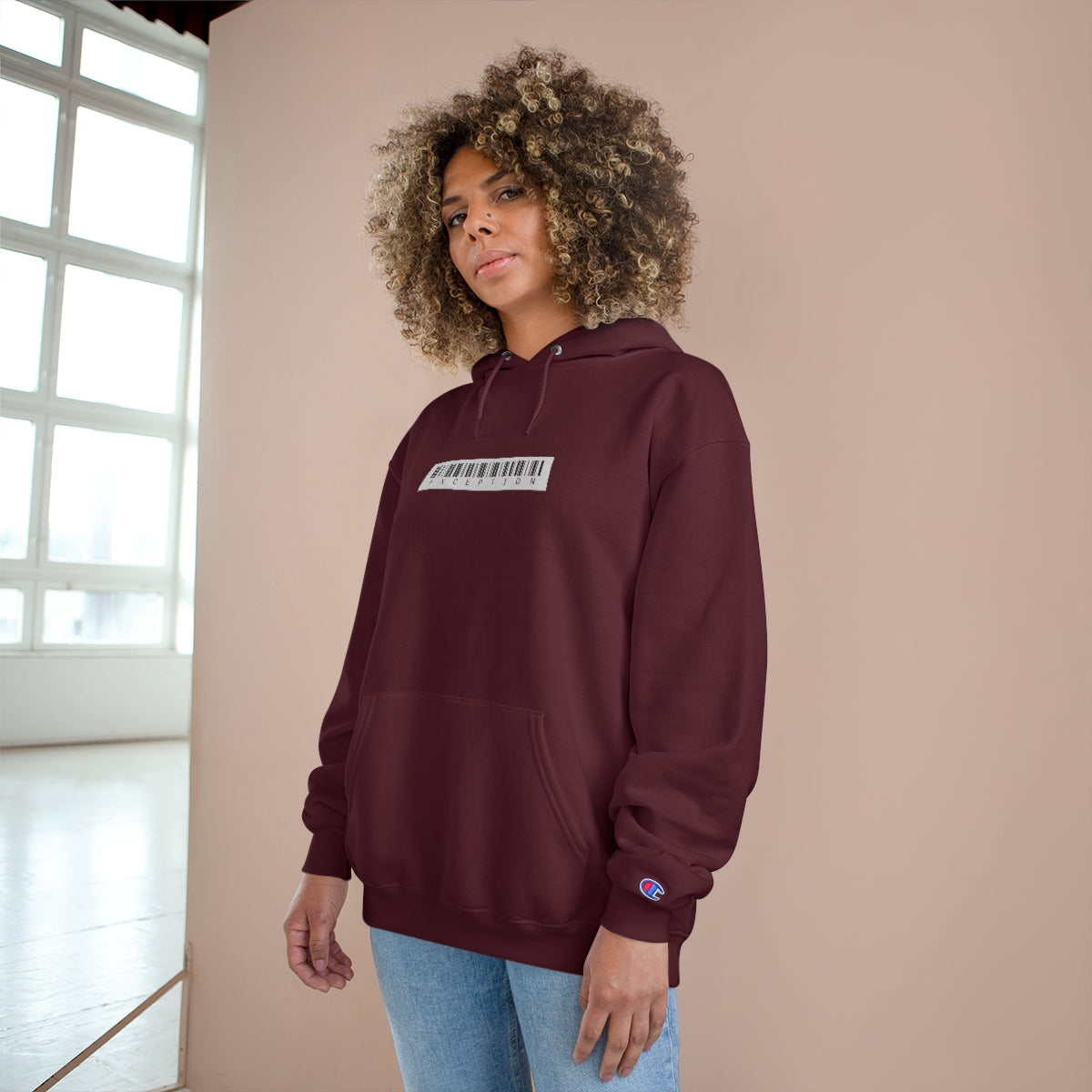 Champion Hoodie White Exception Barcode