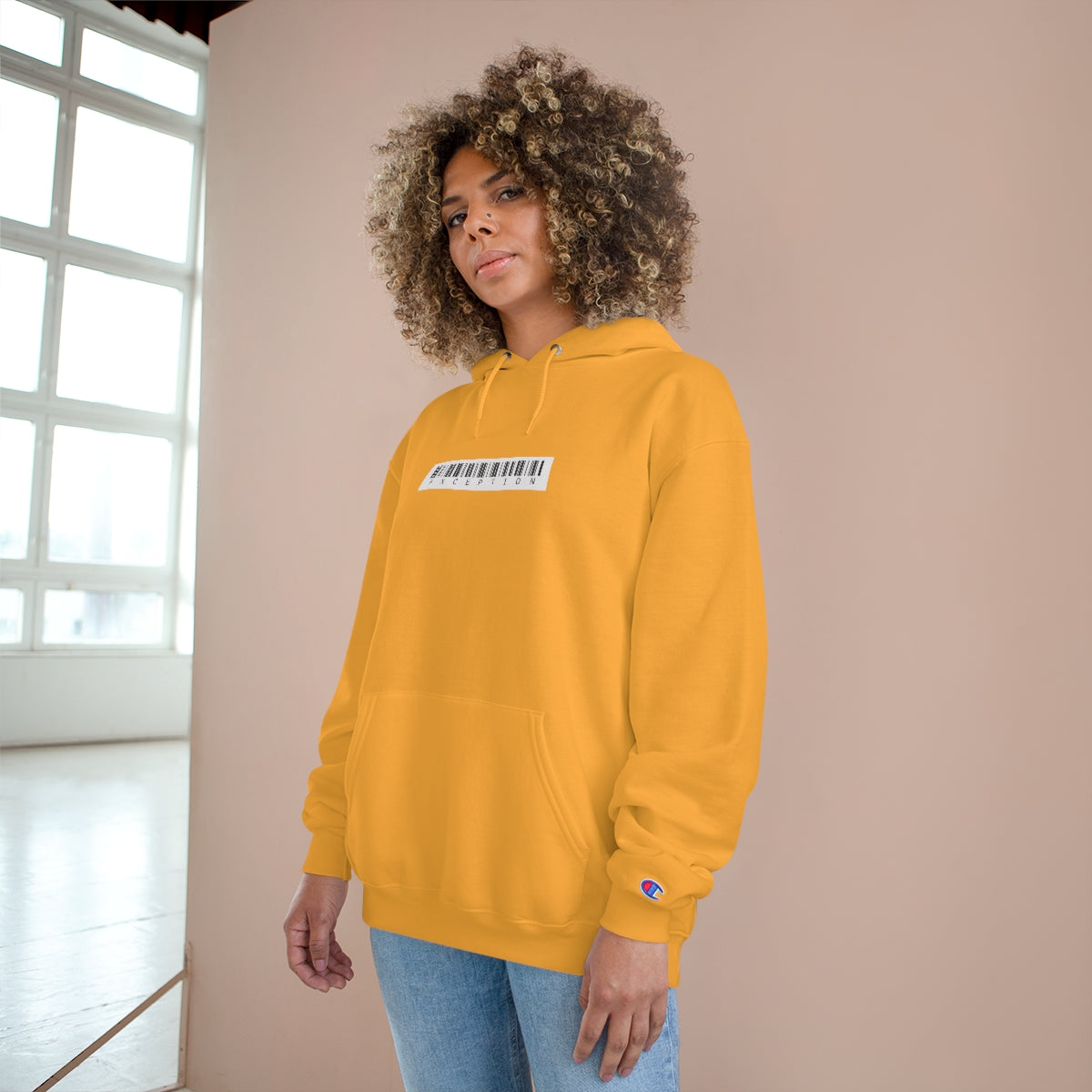 Champion Hoodie White Exception Barcode