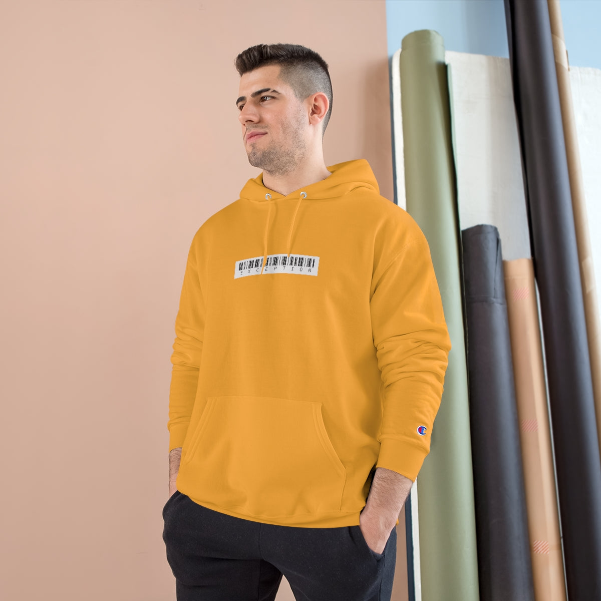 Champion Hoodie White Exception Barcode