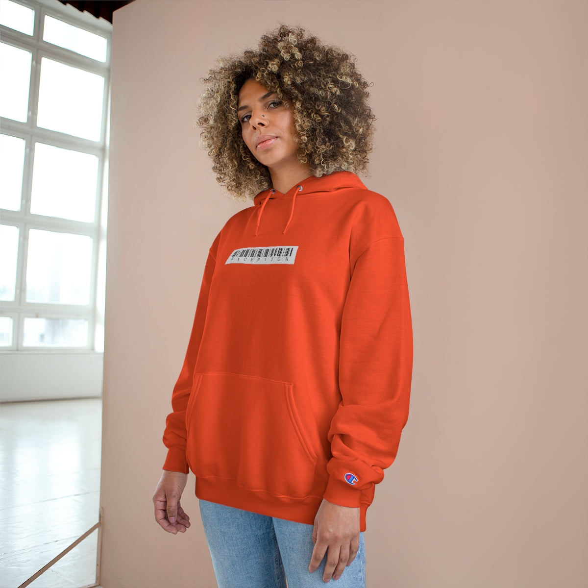 Champion Hoodie White Exception Barcode