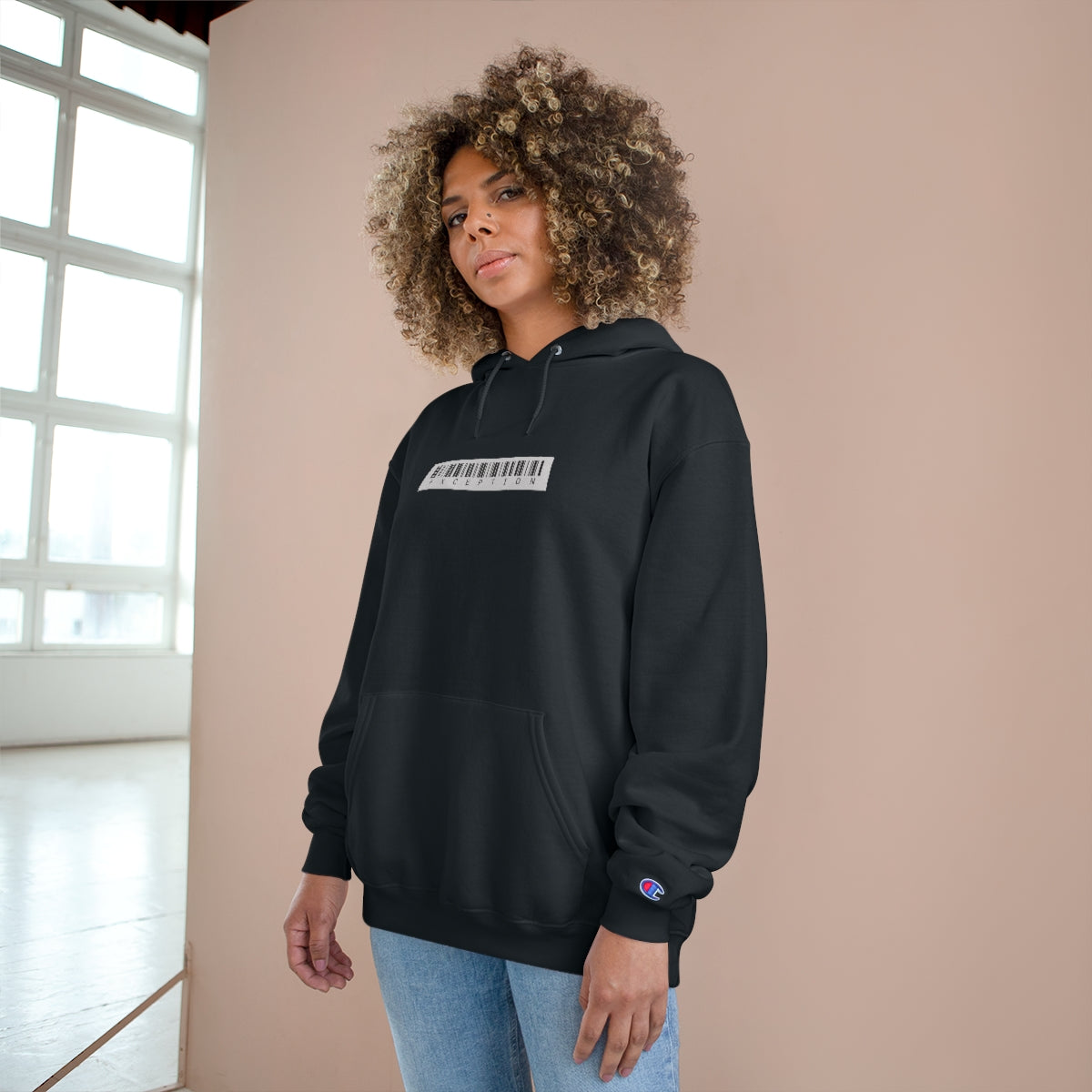 Champion Hoodie White Exception Barcode